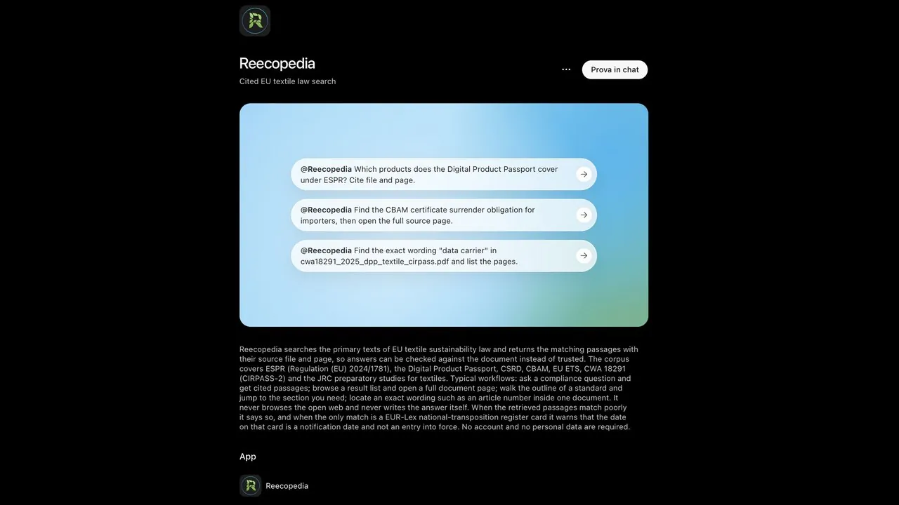 I dag blev Reecopedia officielt opført i OpenAI-økosystemet